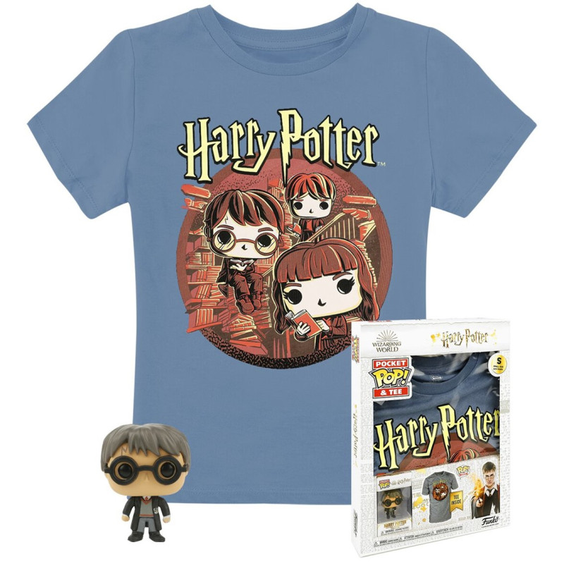 Pop & tee harry potter funko + camiseta trio heel m