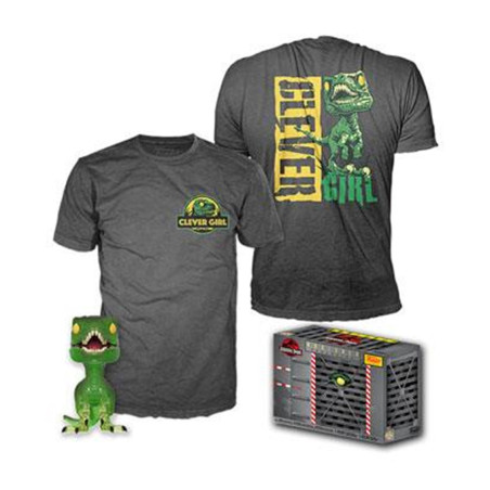 Pop & tee jurassic park clever raptor funko + camiseta heel xl ut - 47628xl