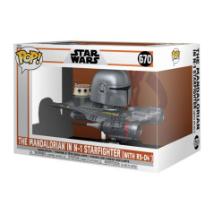 Funko pop rides mandalorian mandalorian & n - 1 starfighter 76549