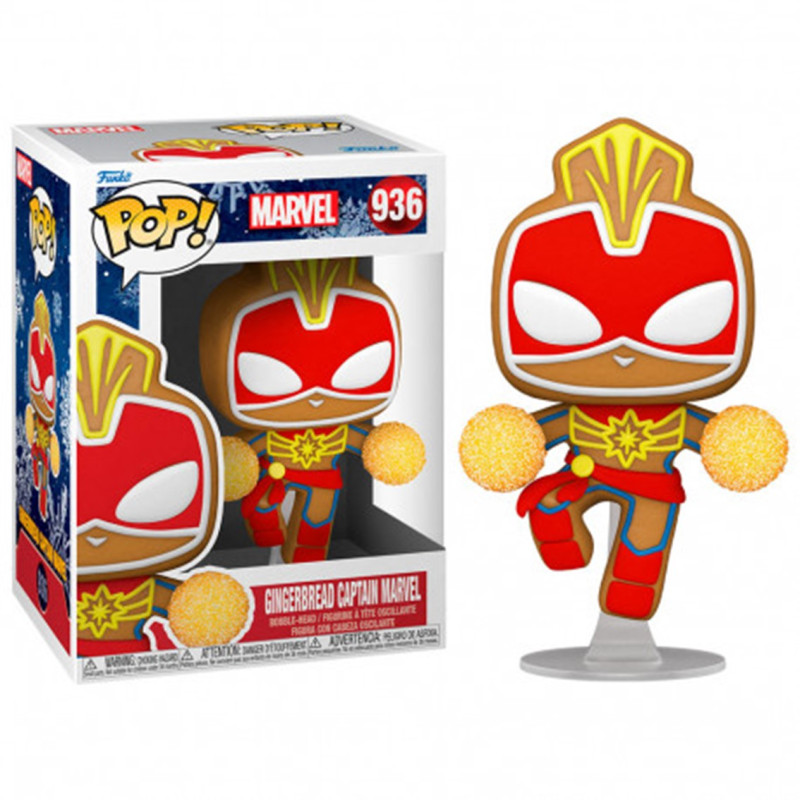 Funko pop marvel navidad galleta jengibre captain marvel 50661