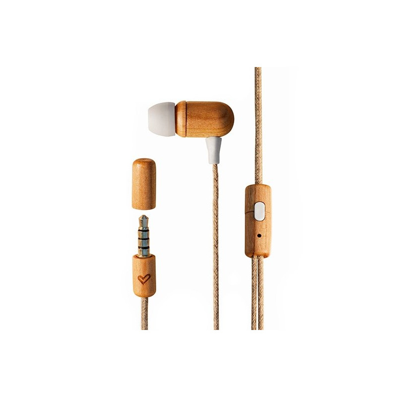 Auriculares micro energy sistem eco cherry wood eco cherry wood -  jack 3.5mm -  20hz -  cable 120cm