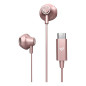 Auriculares energy sistem easypods usb type c pink gold