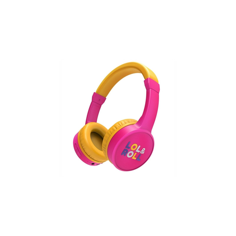 Auriculares micro energy sistem lol&roll pop rosa supraural - bt 5.1 - jack 3.5mm - multiplataforma