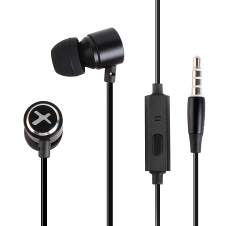 Auriculares phoenix de botn with microphone hands libres colgar y descolgar en cable conector jack 3.5 colour negro