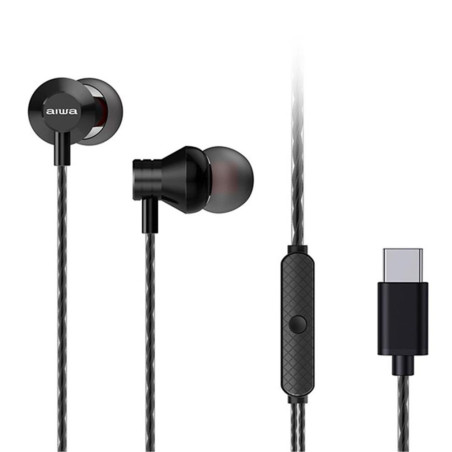 Auriculares aiwa estm - 50usb - c - bk usb type c black