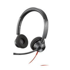 POLY Cuffie stereo Blackwire 3320 con connettore USB-C, certificate per Microsoft Teams + adattatore USB-C/A