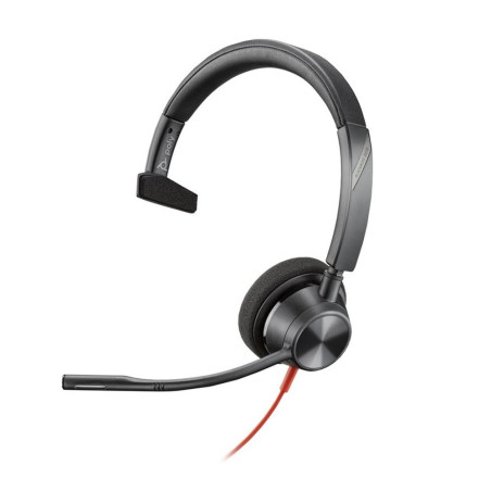 POLY Blackwire 3310 Monaural Microsoft Teams Certified USB-C Headset +USB-C/A Adapter