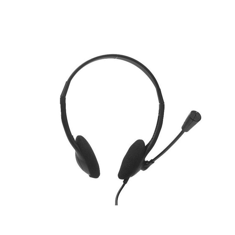Auriculares nilox microfono control vol negro alambrico conexion usb