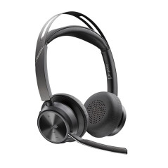 POLY Voyager Focus 2 Microsoft Teams Certified USB-C-C Headset +USB-C/A Adapter +Charging Stand