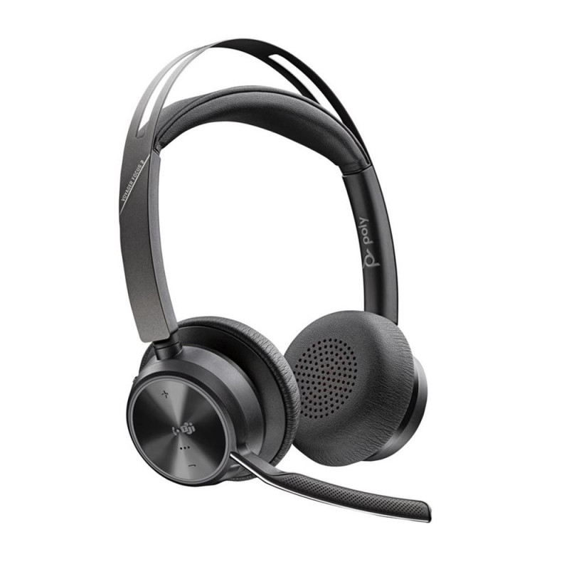 Poly voyager focus 2 usb - c - c earphones with microsoft teams certification + usb - c - a adapter + charging base Poly voyager focus 2 usb - c - c earphones with microsoft teams certification + usb - c - a adapter + charging base