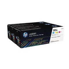 HP Confezione da 3 cartucce originali di toner ciano/magenta/giallo LaserJet 305A