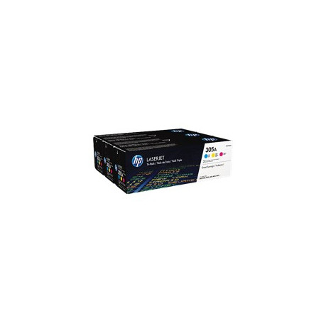 HP Confezione da 3 cartucce originali di toner ciano/magenta/giallo LaserJet 305A