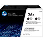 HP Confezione da 2 cartucce Toner originali nero ad alta capacità LaserJet 26X HP Confezione da 2 cartucce Toner originali nero ad alta capacità LaserJet 26X
