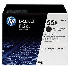 HP 55X 2-pack High Yield Black Original LaserJet Toner Cartridges