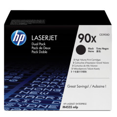 HP Confezione da 2 cartucce originali di Toner nero ad alta capacità LaserJet 90X