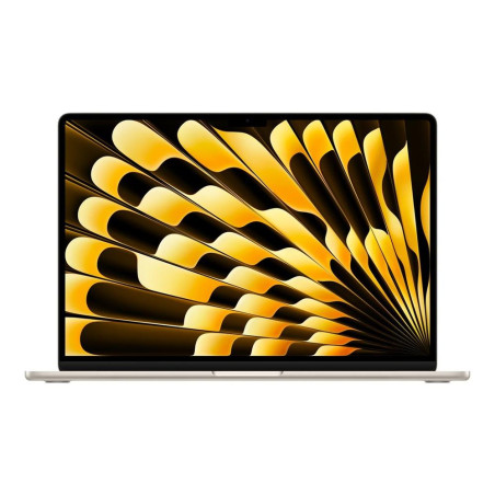 Portatil apple macbook air 15 starlight chip m3 8c gpu 10c 16gb ssd 256gb 15.3 pulgadas