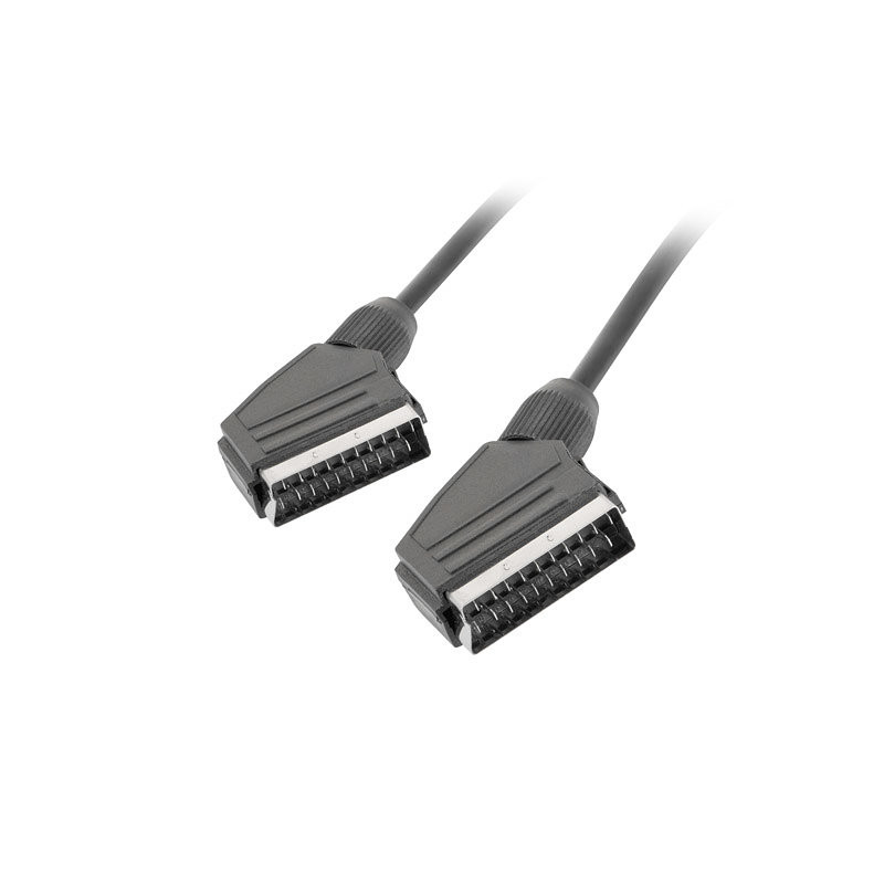 Cable euroconector lanberg macho - macho 1.8m