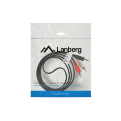 Cable estereo lanberg mini jack 3.5mm -  2x rca macho 1.5m
