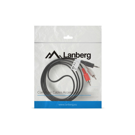 Cable estereo lanberg mini jack 3.5mm -  2x rca macho 1.5m