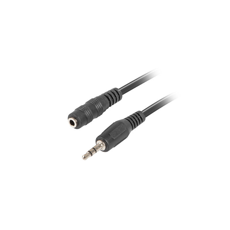 Cable lanberg estereo jack 3.5 mm macho a jack 3.5 mm hembra negro 1.5 m