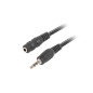 Cable lanberg estereo jack 3.5 mm macho a jack 3.5 mm hembra negro 1.5 m