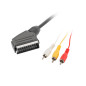 Cable euroconector lanberg macho - 3x rca macho 1.8m