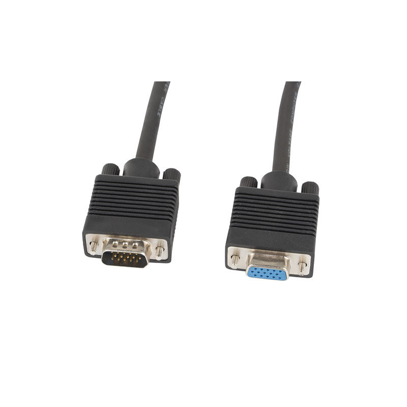 Cable lanberg vga macho hembra ferrita negro 1.8 m