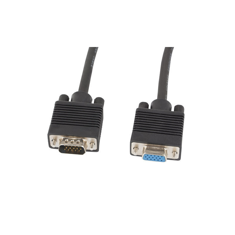 Cable lanberg vga macho hembra ferrita negro 5 m