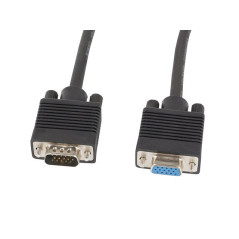 Cable lanberg vga macho hembra ferrita negro 3 m
