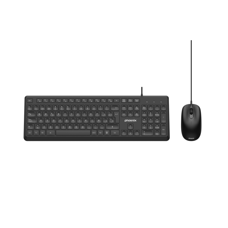 Phoenix teclado multimedia + ratn combo with cable usb 1200dpi