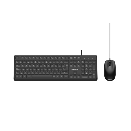 Phoenix combo teclado multimedia + ratn con cable usb 1200dpi