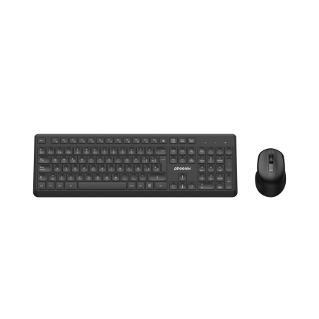 Phoenix combo teclado multimedia + ratn inalmbrico con receptor usb 1600dpi