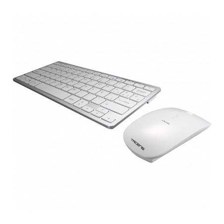 Teclado kit + raton inalambrico tacens levis usb blanco 6leviscombov2