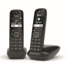 Telefono inalambrico gigaset as690 duo negro