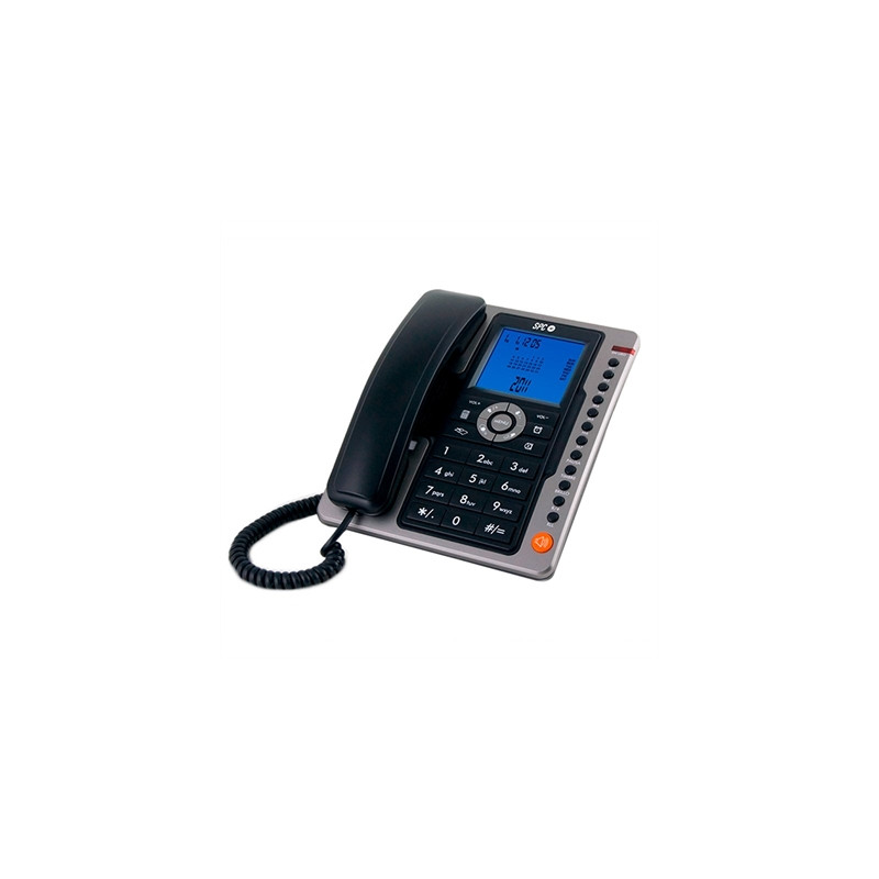 Telefono fijo spc office pro negro mute -  tecla r -  7 memorias directas