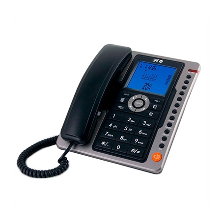 Telefono fijo spc office pro negro mute -  tecla r -  7 memorias directas