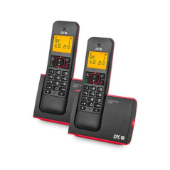 Phone fijo inalambrico spc dect blade duo rojo
