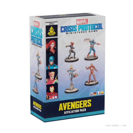Juego de mesa marvel crisis protocol avengers affiliation pack edad recomendada 14 aos