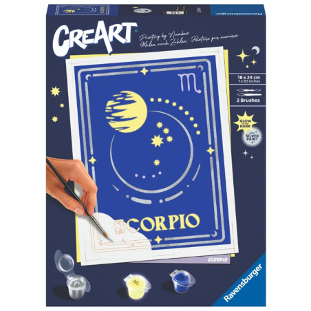 Kit para pintar con nmeros ravensburger creart serie trend d zodiac: escorpio