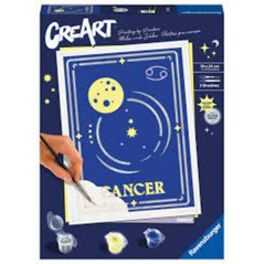 Kit para pintar con nmeros ravensburger creart serie trend d zodiac: cancer