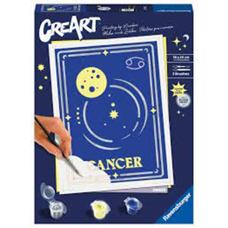 Kit para pintar con nmeros ravensburger creart serie trend d zodiac: cancer