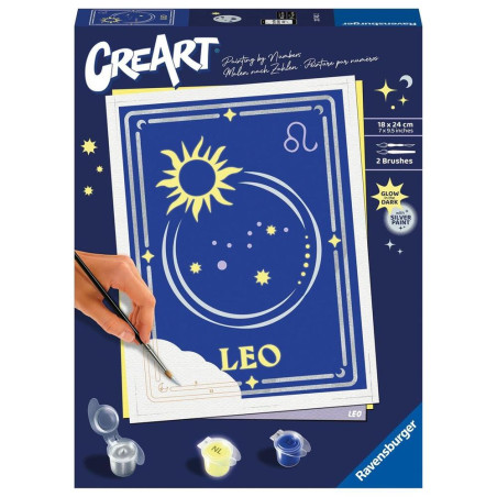 Kit para pintar con nmeros ravensburger creart serie trend d zodiac: leo