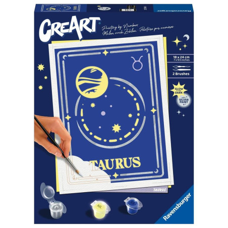 Kit para pintar con nmeros ravensburger creart serie trend d zodiac: tauro