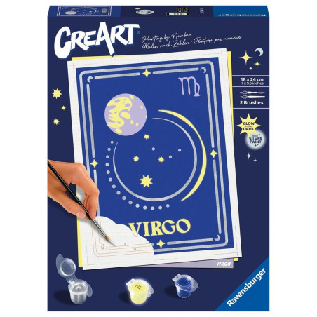 Kit para pintar con nmeros ravensburger creart serie trend d zodiac: virgo