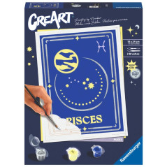 Kit para pintar con nmeros ravensburger creart serie trend d zodiac: piscis