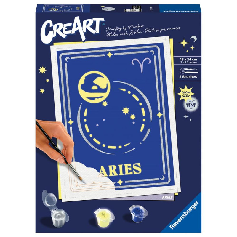 Kit para pintar con nmeros ravensburger creart serie trend d zodiac: aries