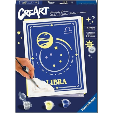Kit para pintar con nmeros ravensburger creart serie trend d zodiac: libra