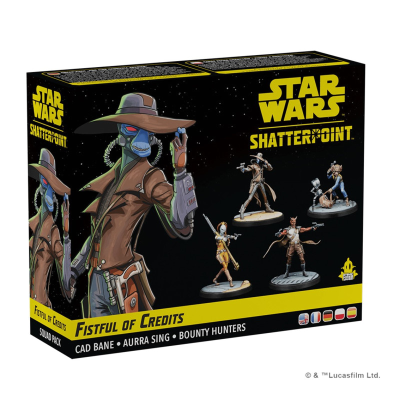 Juego de mesa star wars shatterpoint fistful of credits cad bane squadron pack edad recomendada 14 aos