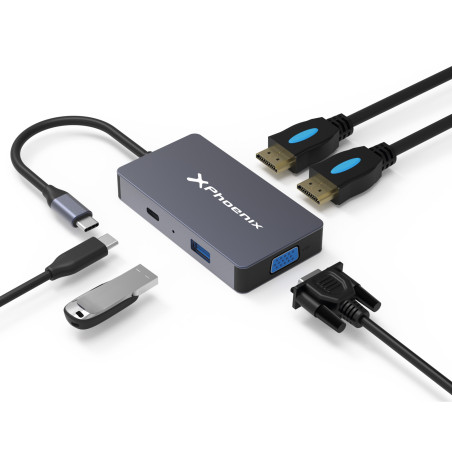 Docking hub usb type c 5 en 1