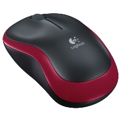 Mouse raton logitech m185 optico wireless inalambrico rojo 2.4ghz